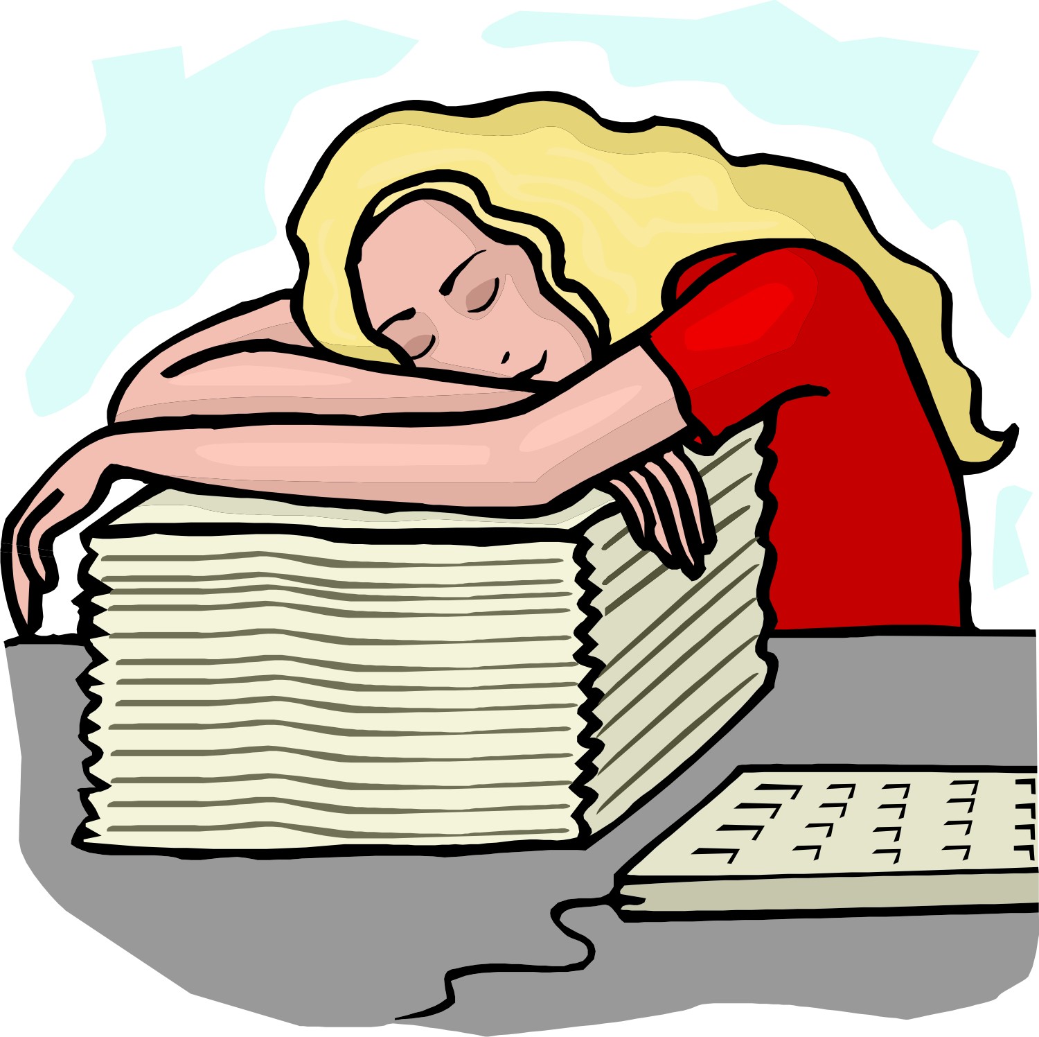 1080 Uhd Asleep At Desk Clipart Image Pack 6491 4570book